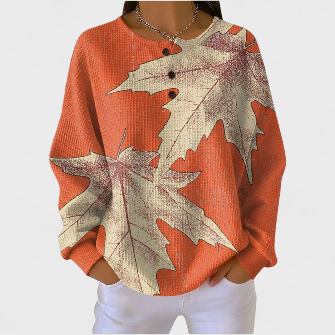 P|H - Maple Leaf Waffle Henley Deborah