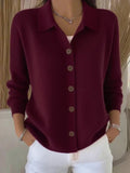 P|H - Fold-Over Collar Knit Cardigan Sandra