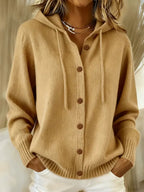 P|H - Cozy Hooded Button Cardigan Grace