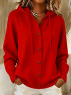 P|H - Cozy Hooded Button Cardigan Grace