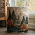 P|H - Pine Forest Quilted Laundry Basket Sharon