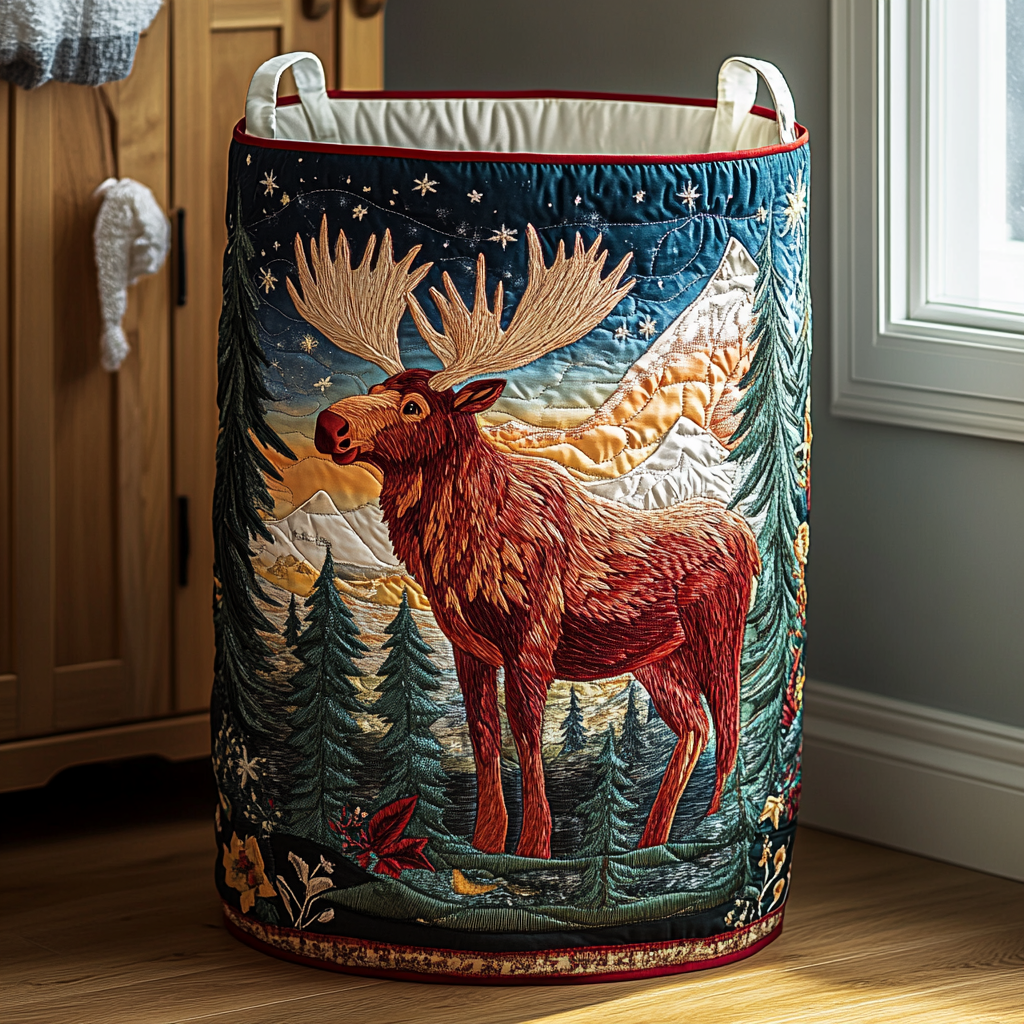 P|H - Woodland Quilted Laundry Basket Pamela