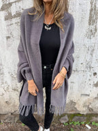 P|H - Fringe Hem Fuzzy Cardigan Deborah