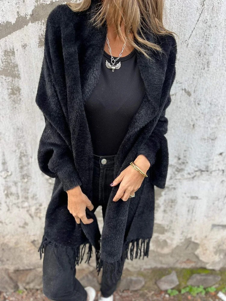 P|H - Fringe Hem Fuzzy Cardigan Deborah