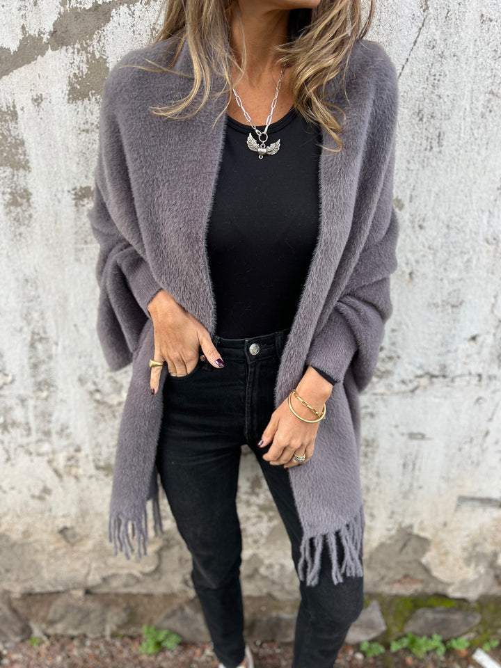 P|H - Fringe Hem Fuzzy Cardigan Deborah