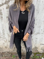 P|H - Fringe Hem Fuzzy Cardigan Deborah