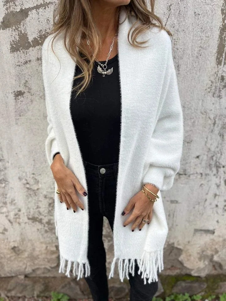 P|H - Fringe Hem Fuzzy Cardigan Deborah