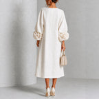 P|H - Relaxed Rosette Cuff Midi Dress Catherine