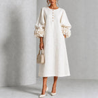 P|H - Relaxed Rosette Cuff Midi Dress Catherine