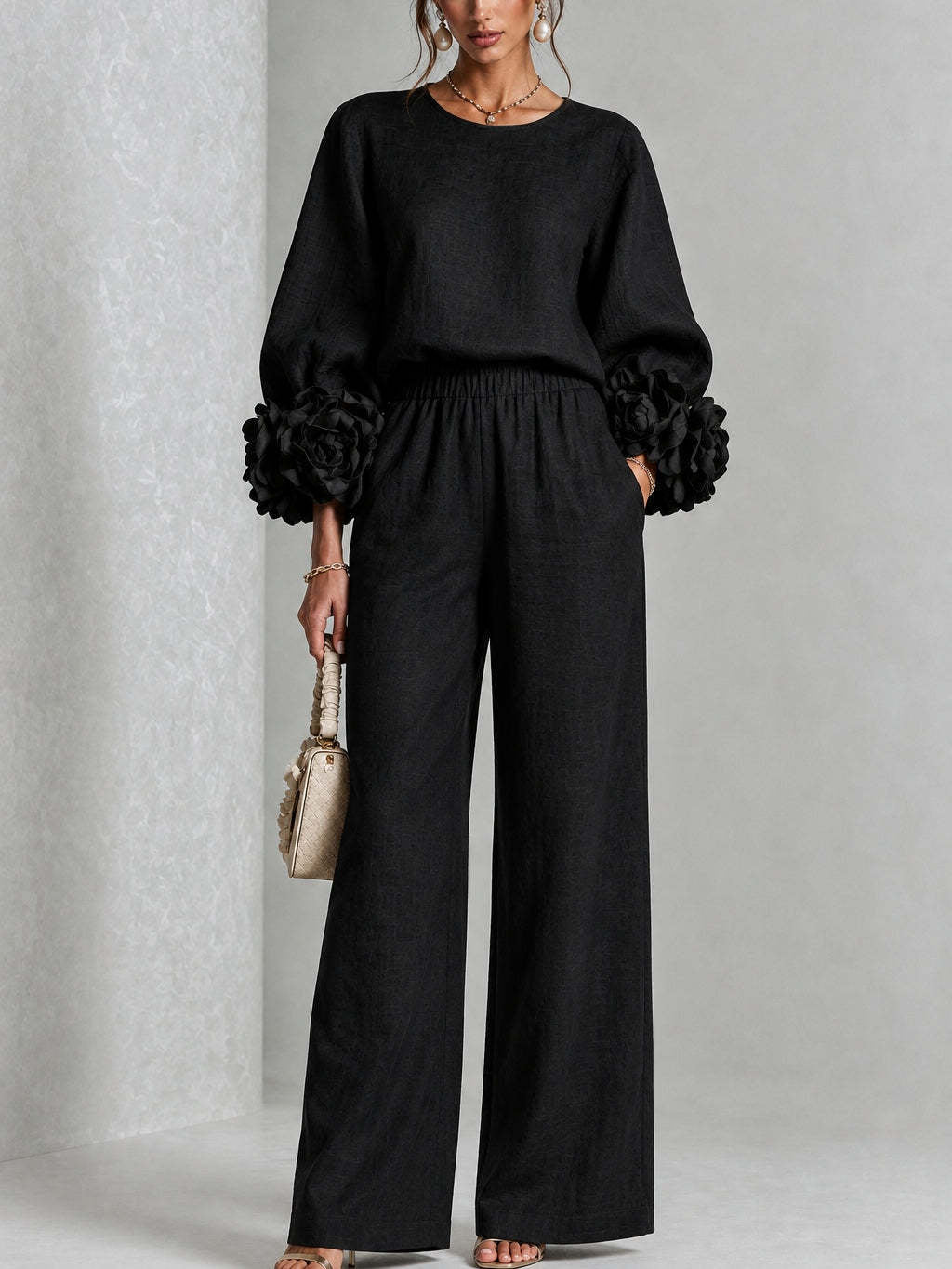 P|H - Rosette Cuff Two-Piece Set Helen