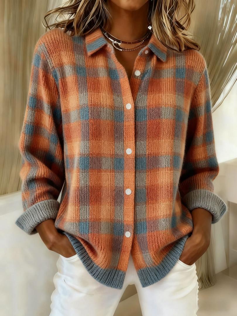 P|H - Everyday Check Knit Cardigan Grace