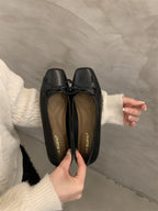 P|H - Square-Toe Bow Ballet Flats for Women Marion