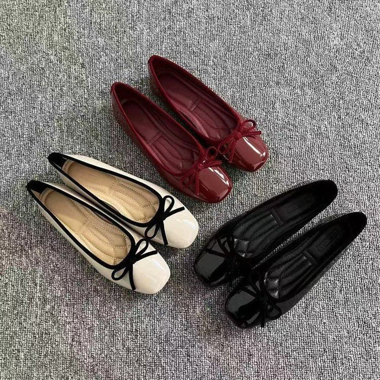 P|H - Glossy Patent Ballet Flats for Women Linda