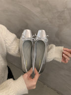 P|H - Square-Toe Bow Ballet Flats for Women Marion
