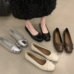 P|H - Square-Toe Bow Ballet Flats for Women Marion