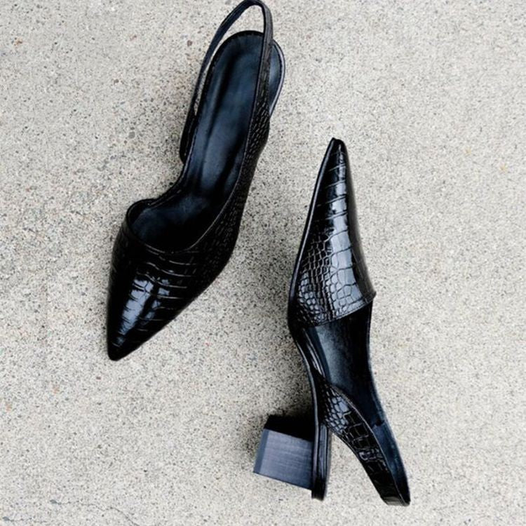P|H - Pointed Slingback Block Heels Nancy