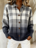 P|H - Gray Ombre Plaid Cardigan Marilyn