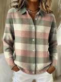 P|H - Soft Pastel Plaid Cardigan Deborah