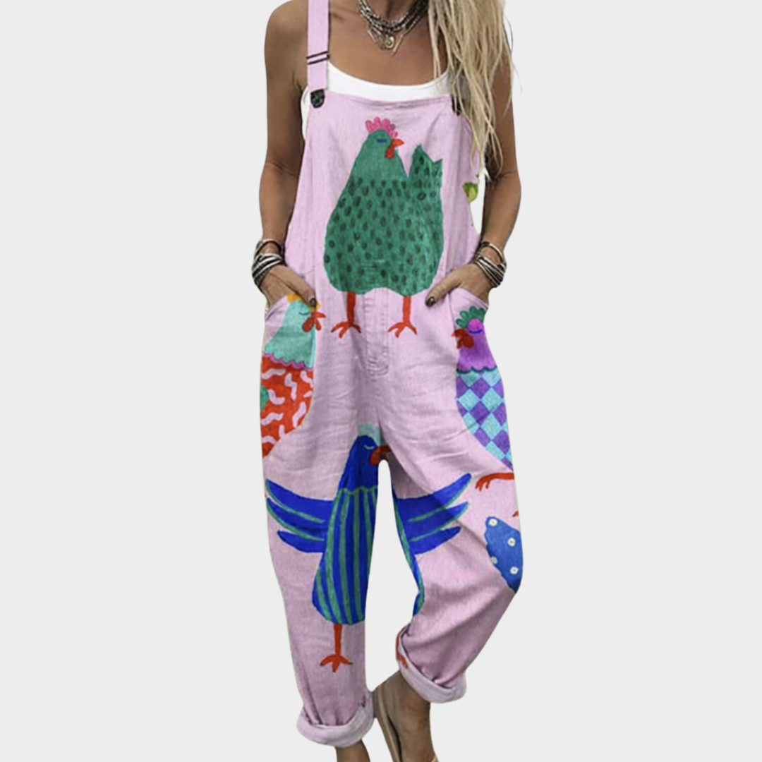 P|H - Comfortable Printed Overall Coralie