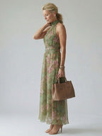 P|H - Gathered Halter Midi Dress Olivia