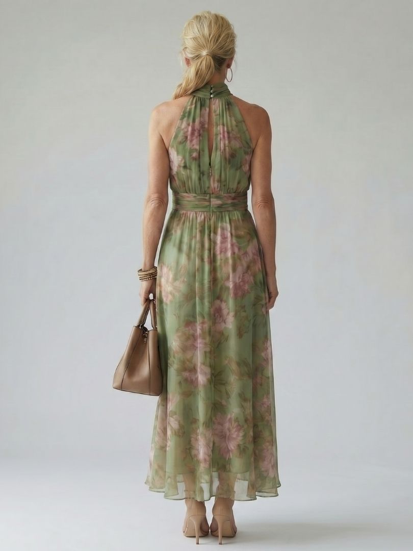 P|H - Gathered Halter Midi Dress Olivia