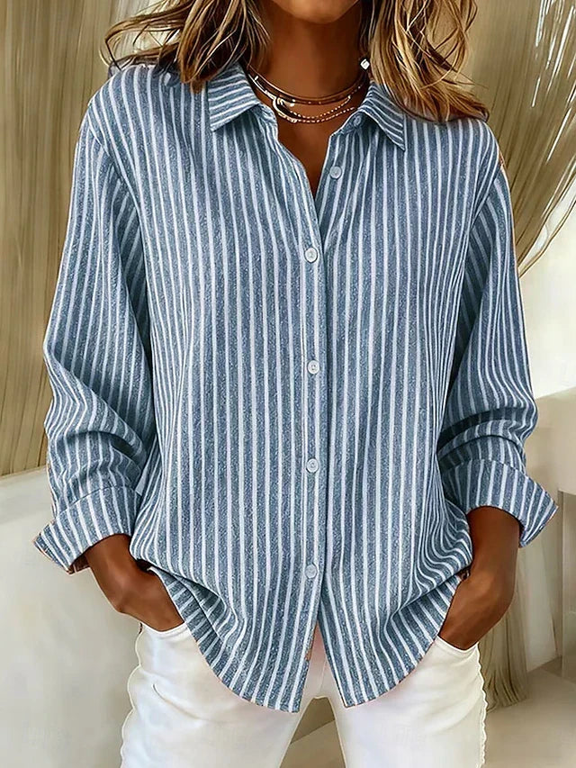 P|H - Striped Button-Down Shirt Linda