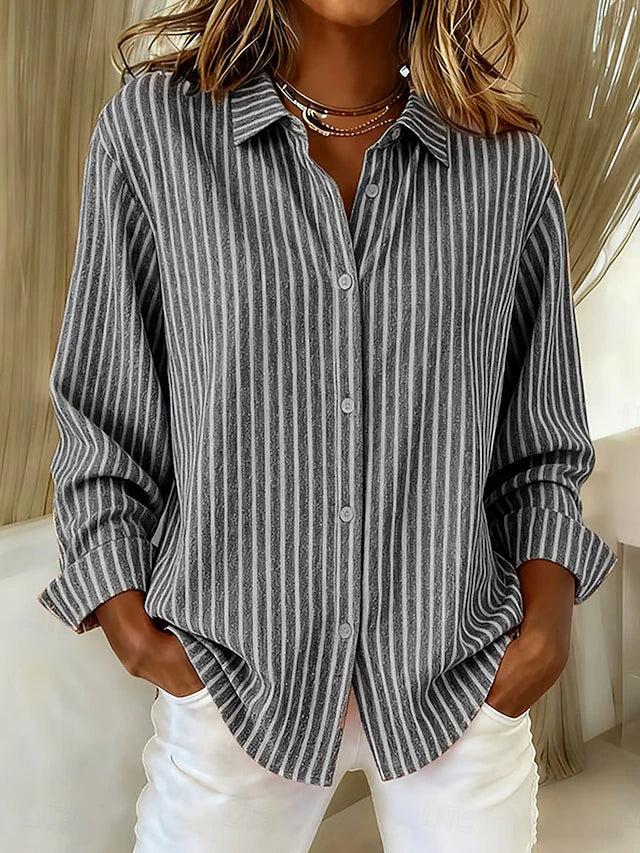 P|H - Striped Button-Down Shirt Linda