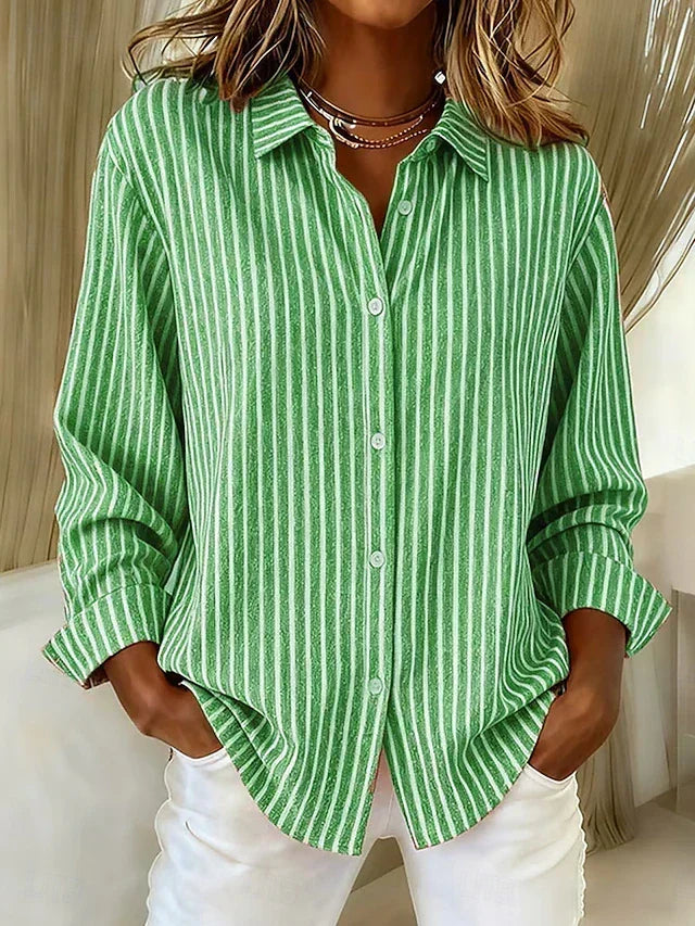 P|H - Striped Button-Down Shirt Linda