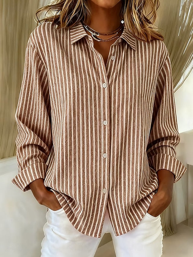 P|H - Striped Button-Down Shirt Linda