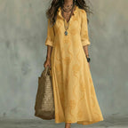 P|H - Embroidered Ruffle Maxi Dress Catherine