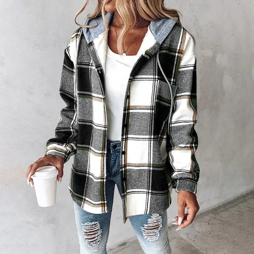 P|H - Hooded Plaid Shirt Jacket Carol