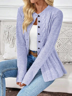 P|H - Cinched Waist Cable Cardigan Maureen