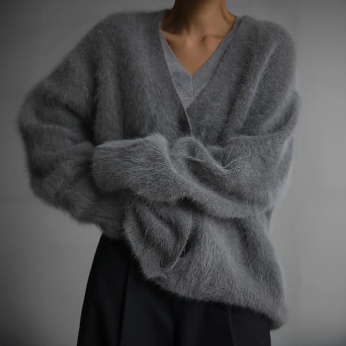 P|H - Brushed Mohair Button Cardigan Margaret
