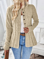 P|H - Cinched Waist Cable Cardigan Maureen