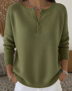 P|H - Ribbed Henley Button Knit Top Gloria