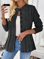 P|H - Cinched Waist Cable Cardigan Maureen