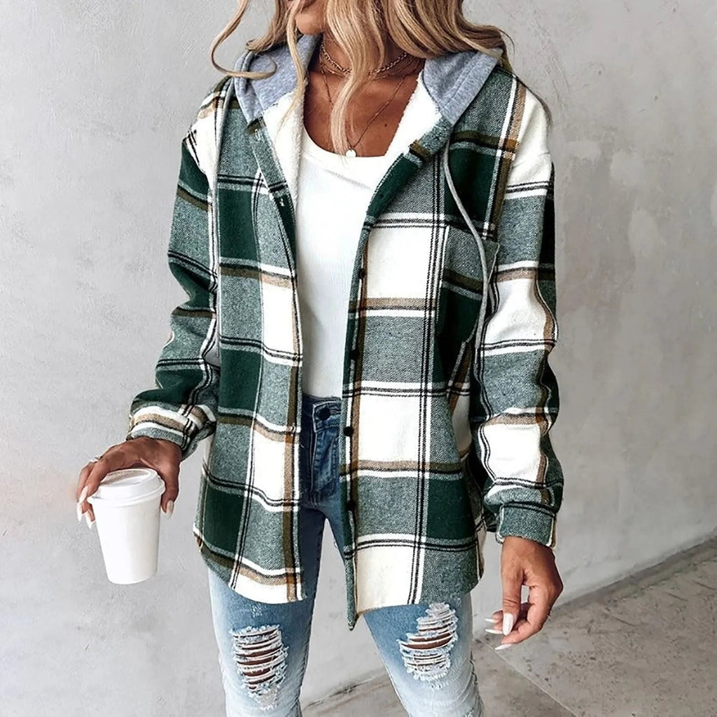 P|H - Hooded Plaid Shirt Jacket Carol