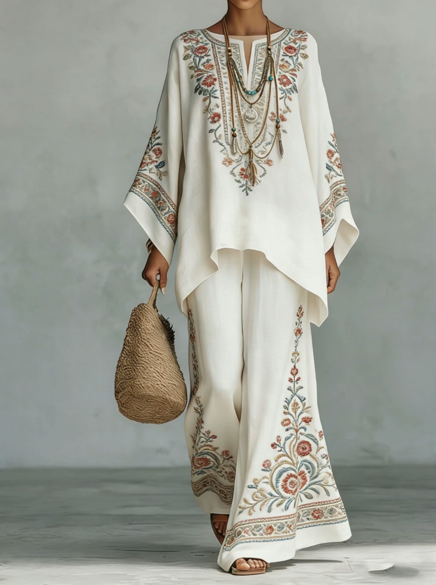 P|H - Elegant Patterned Two-Piece Set Céline