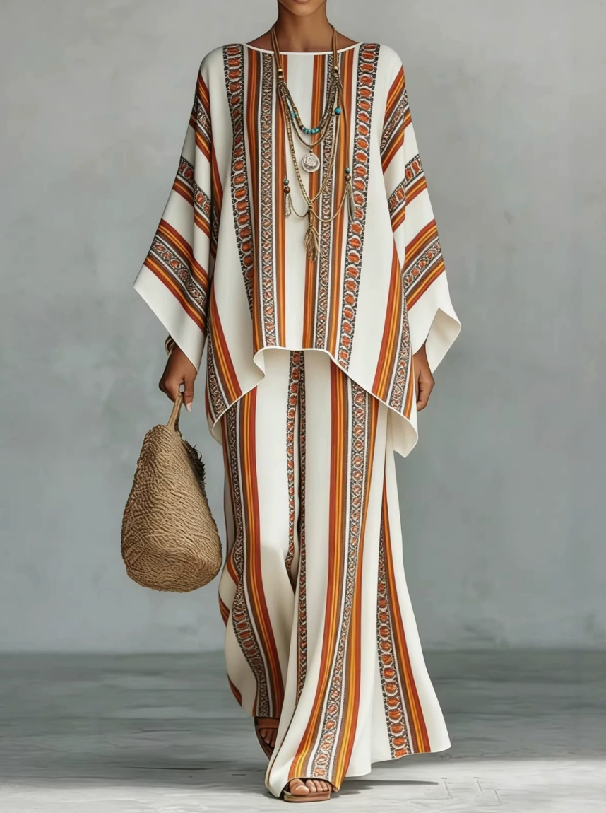 P|H - Elegant Patterned Two-Piece Set Céline
