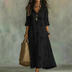 P|H - Embroidered Ruffle Maxi Dress Catherine