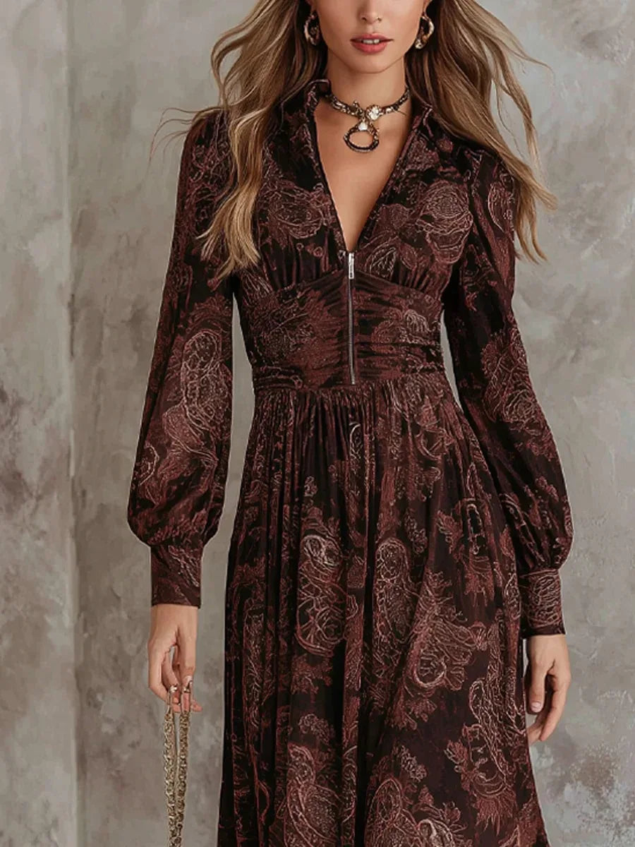 P|H - Vintage Print Dress Giselle