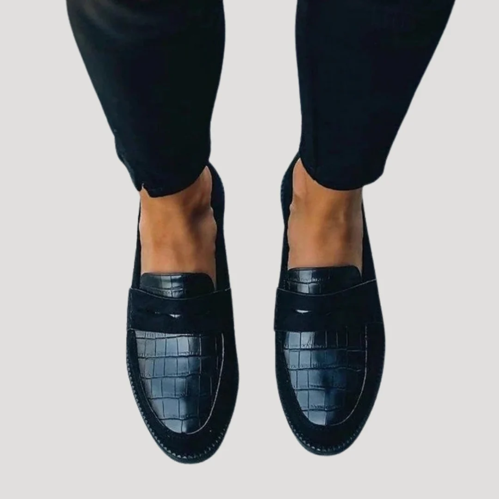 P|H - Croc-Grain Dress Loafers Patricia
