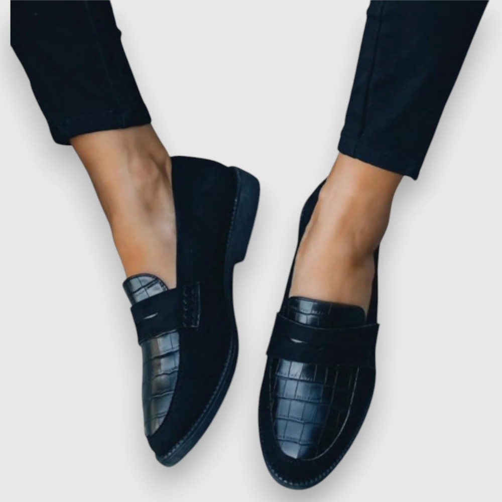 P|H - Croc-Grain Dress Loafers Patricia