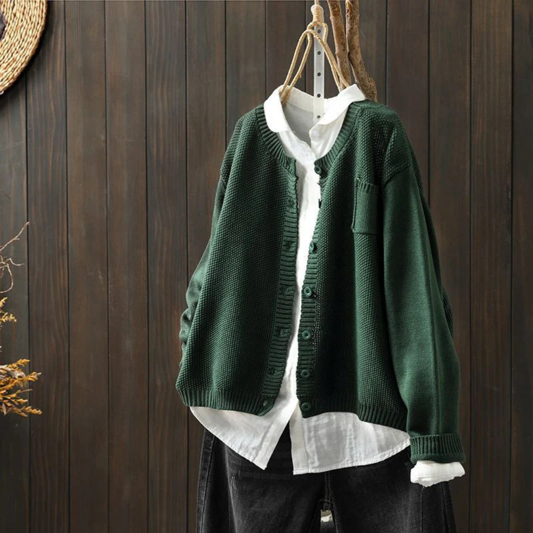 P|H - Soft Button-Front Knit Cardigan Evelyn