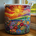 P|H - Golden Sunburst Quilted Laundry Basket Linda
