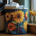 P|H - Sunflower Quilted Laundry Basket Patricia