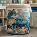 P|H - Sea Turtle Quilted Laundry Basket Eleanor