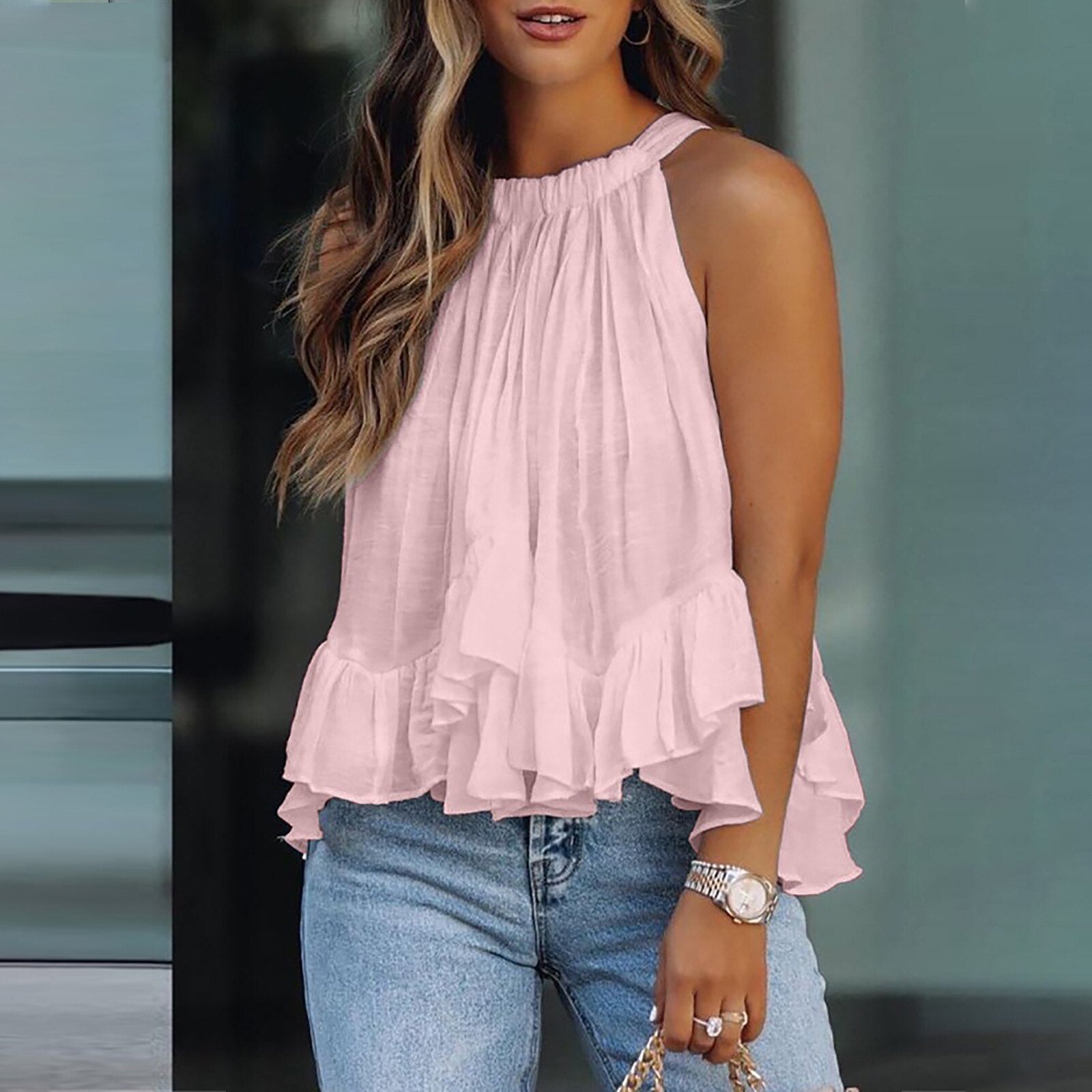 P|H - Textured Ruffle Blouse Karianne