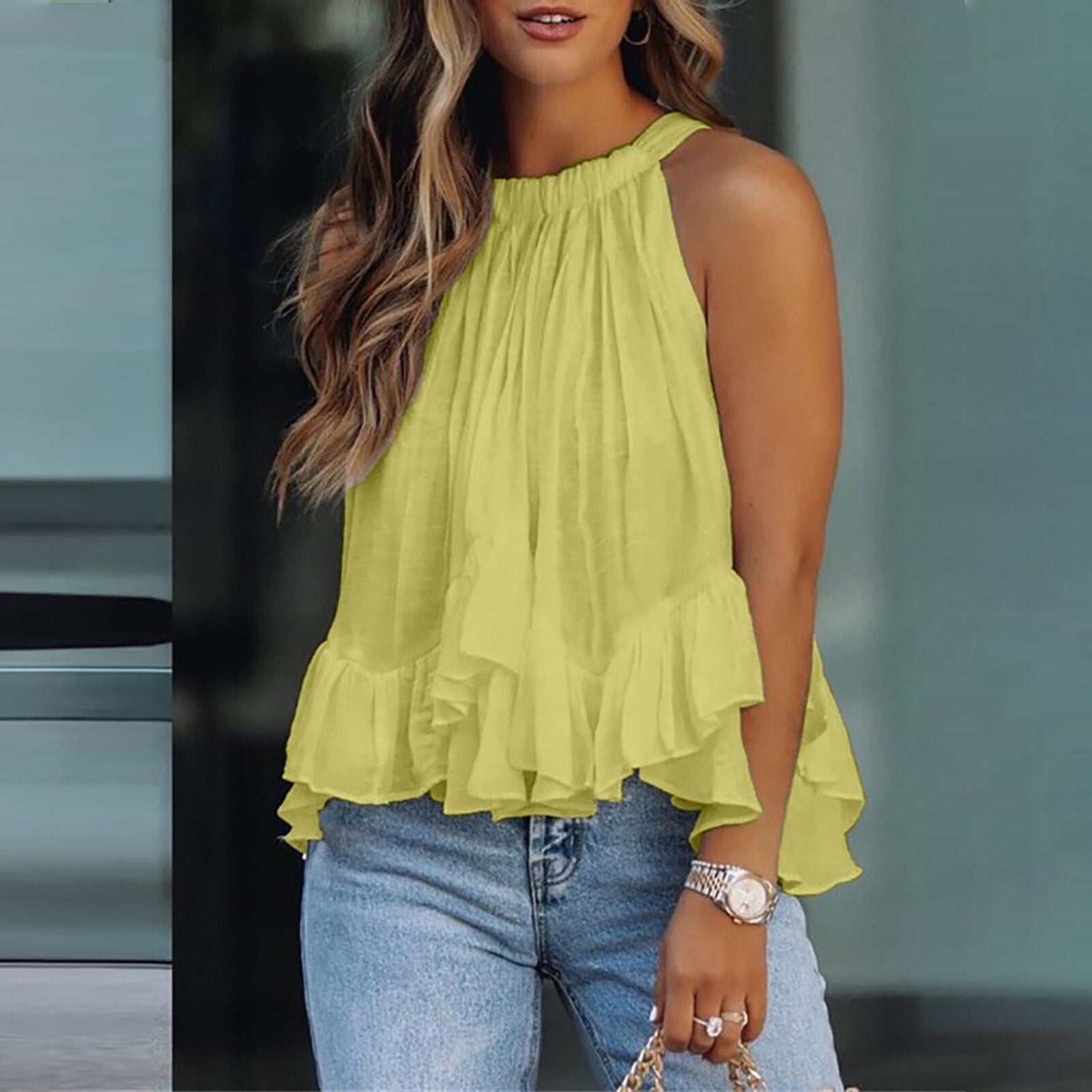 P|H - Textured Ruffle Blouse Karianne