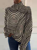 P|H - Op Art Stripe Knit Turtleneck Nancy